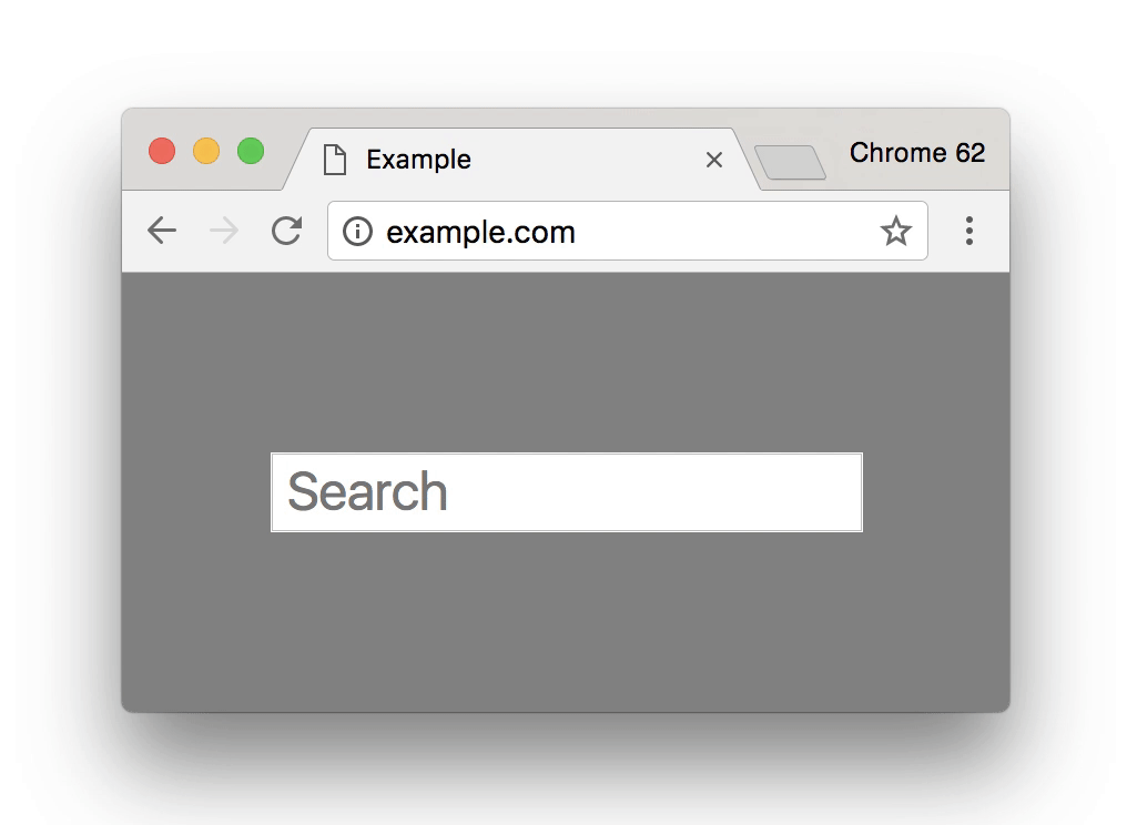 This is how a non-http website will look in Chrome when a user starts to complete a form: