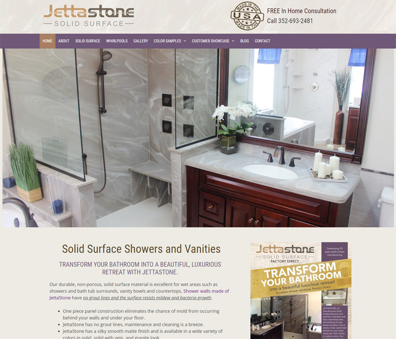 JettaStone Solid Surface Showers & Countertops